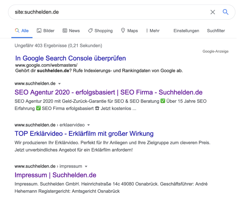 Optymalizacja pod kątem wyszukiwarek: przykład Google Search Console